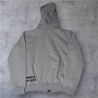 PATCHED ZIP UP JACKET (GREY)